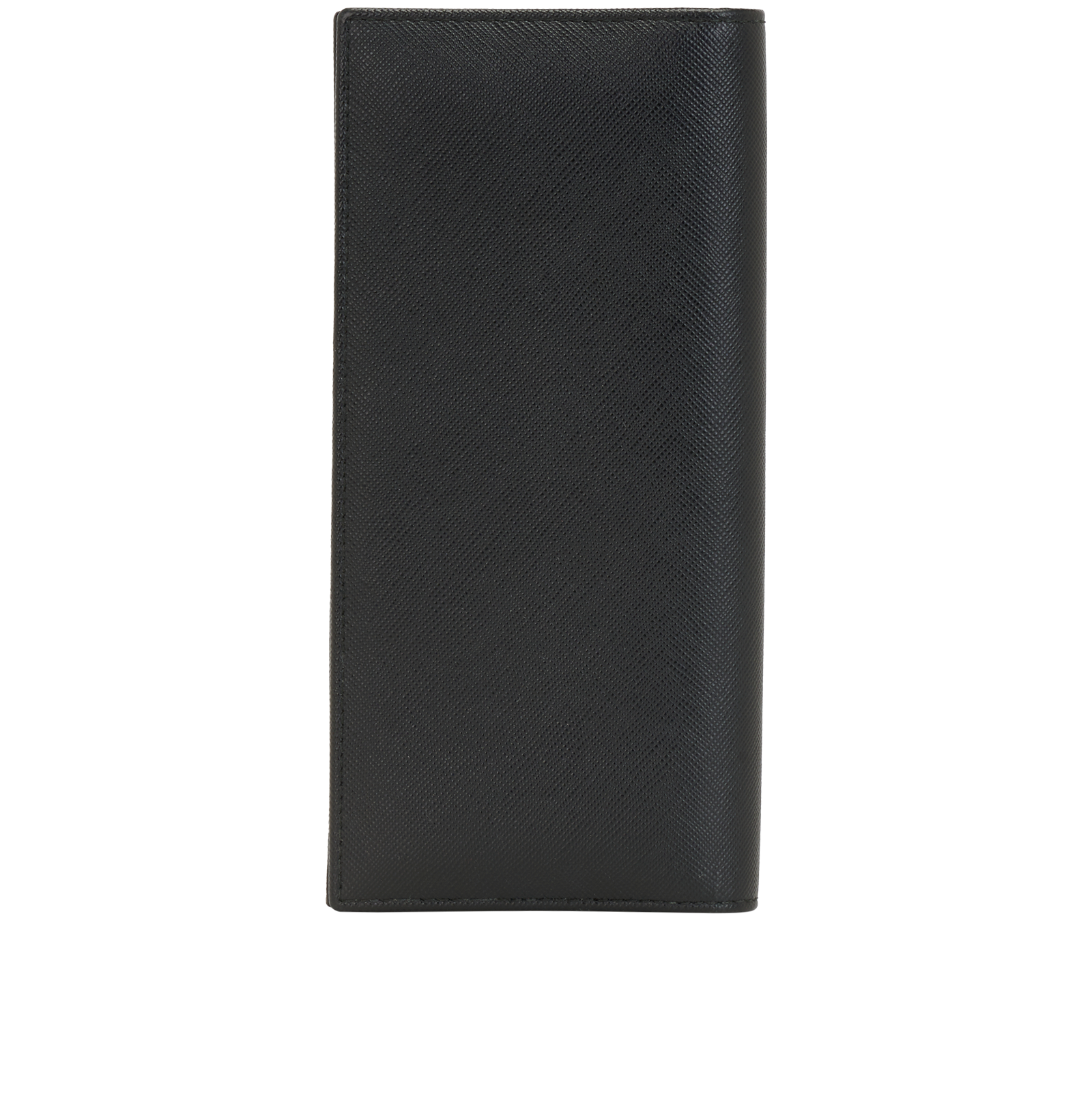 Prada Logo Bi-Fold Long Wallet, &pound;130, Accessories, Black, Leather, Back view